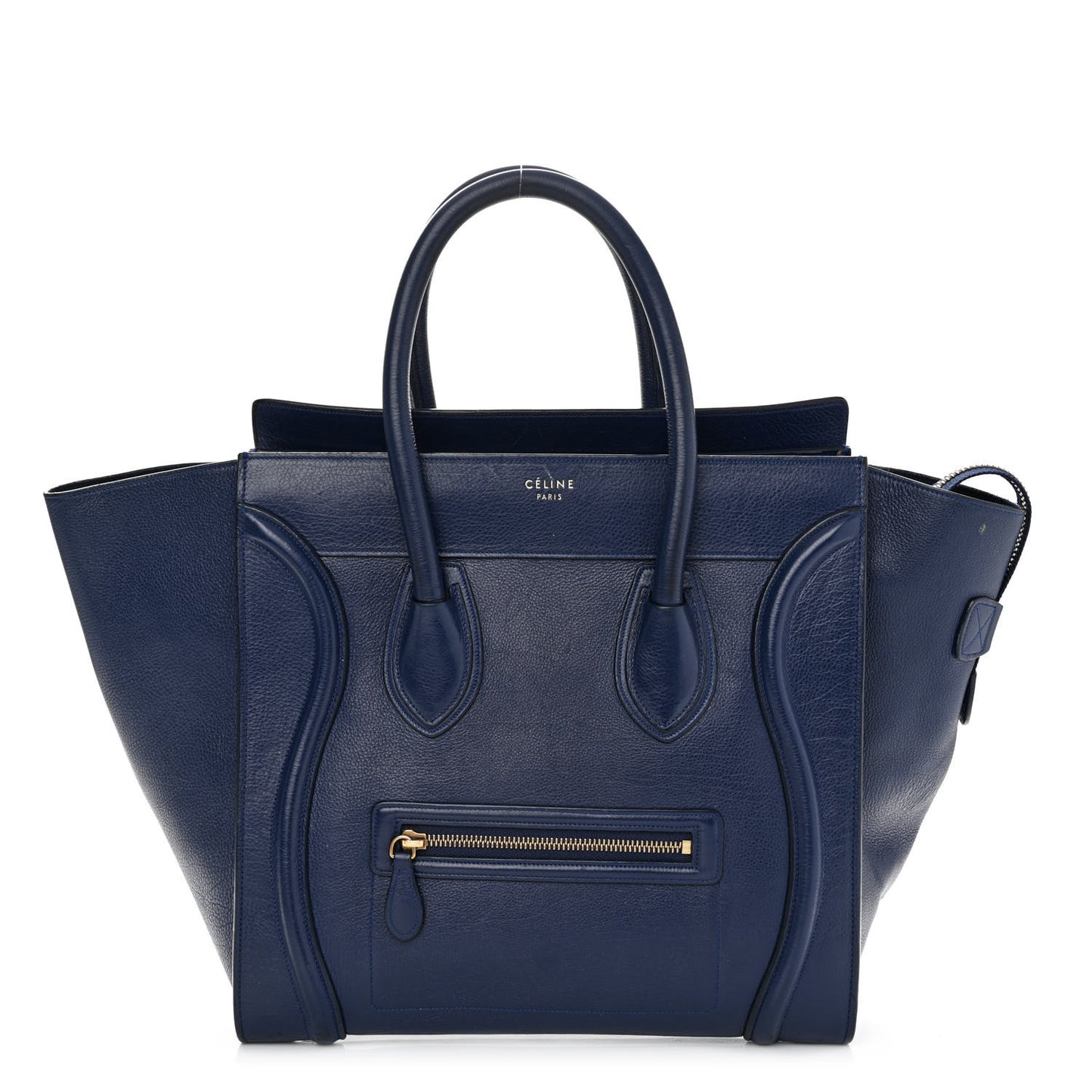 Drummed Calfskin Mini Luggage Ink