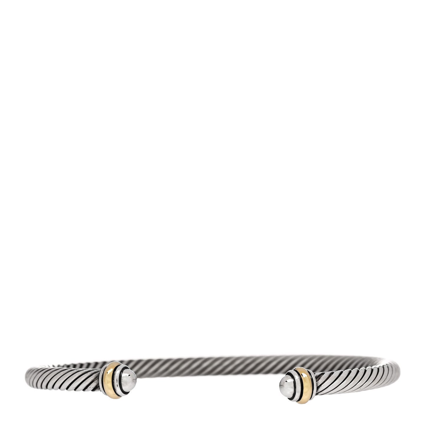 Sterling Silver 18K Yellow Gold 4mm Cable Classics Bracelet