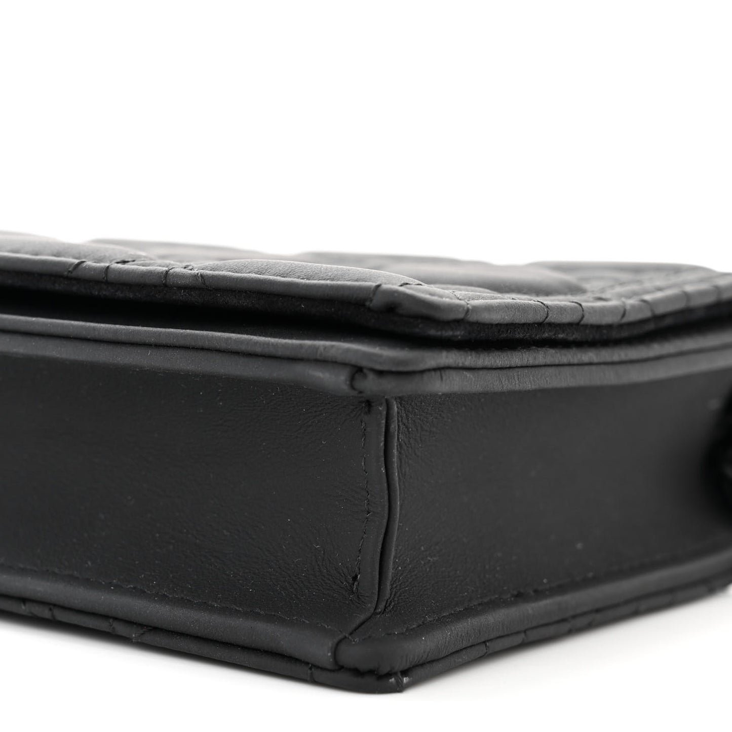 Ultra Matte Calfskin Cannage Lady Dior Clutch Black