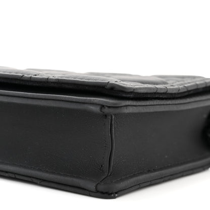 Christian Dior Ultra Matte Calfskin Cannage Lady Dior Clutch Black 11 of 13
