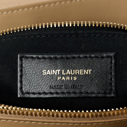 Saint Laurent Calfskin Y Quilted Monogram Medium Loulou Chain Satchel Dark Beige 8 of 13