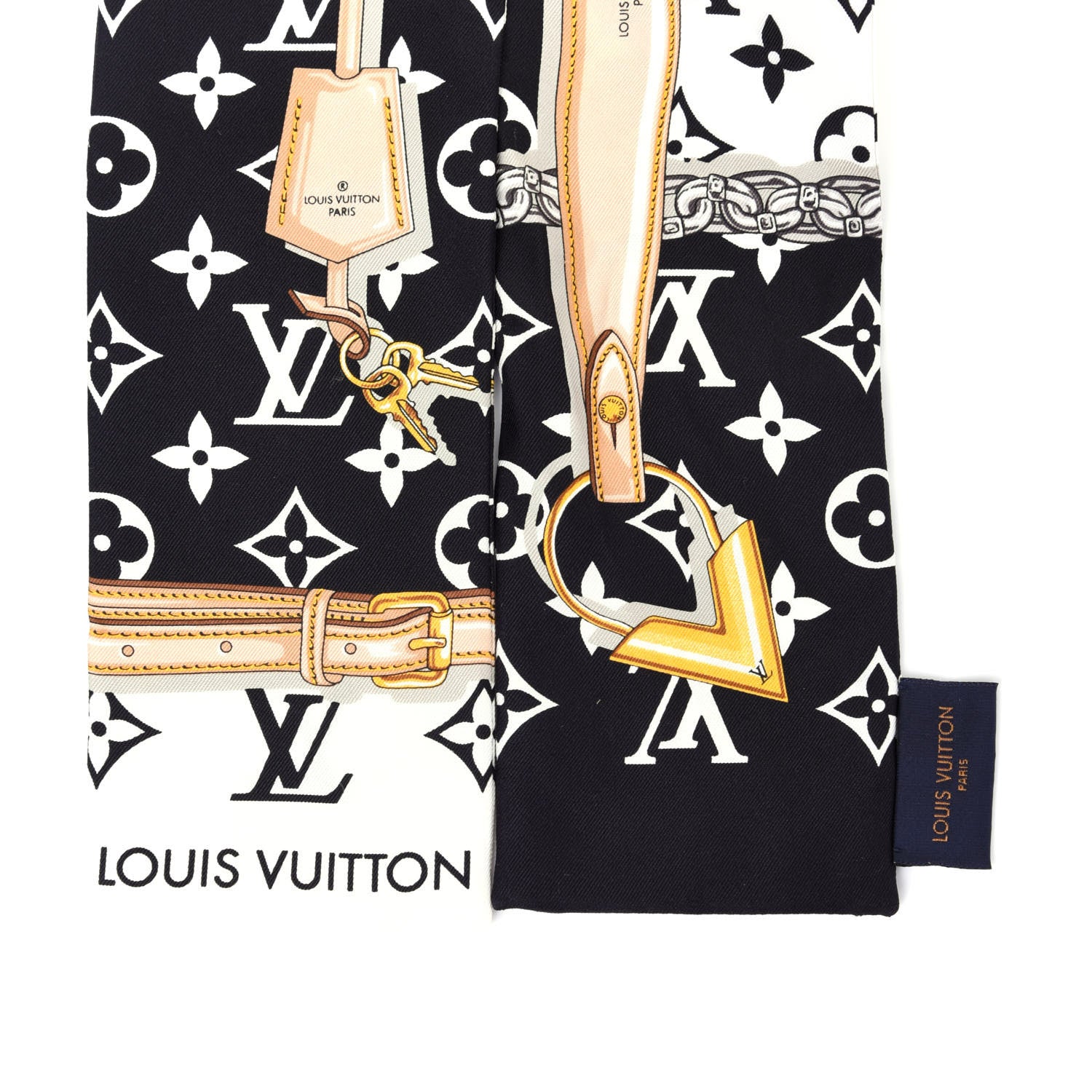 Louis Vuitton Silk Monogram Confidential Bandeau Black 3 of 4