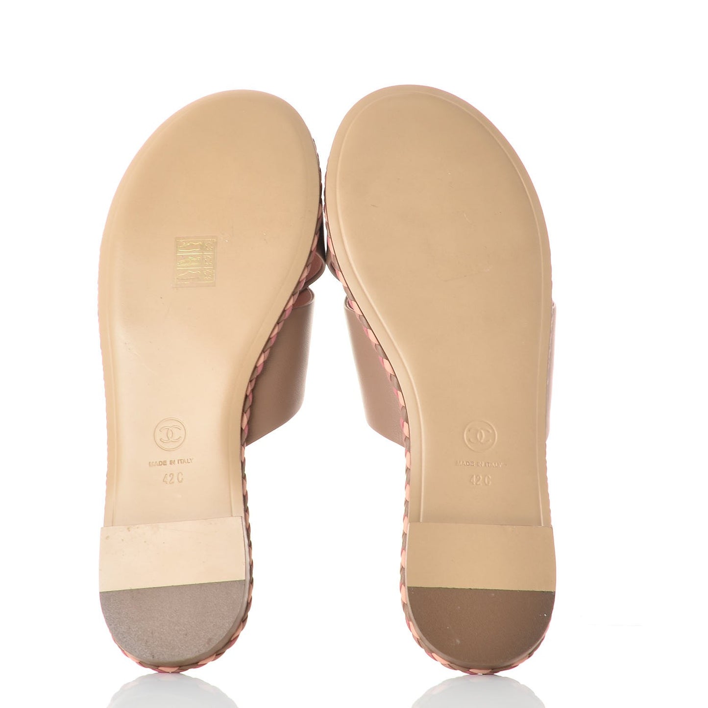 Lambskin Mule Sandals 42 Light Brown