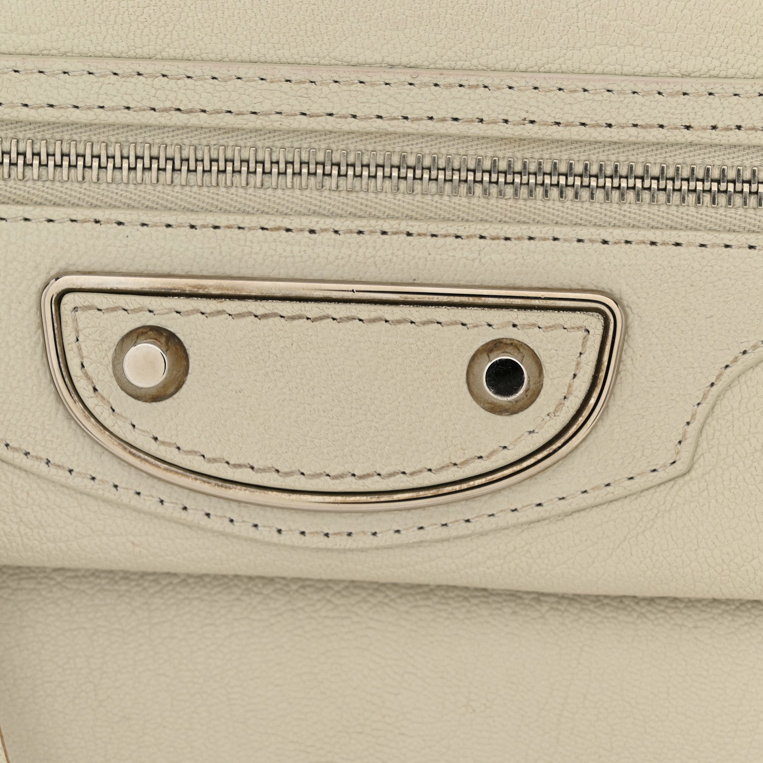 Balenciaga Chevre Silver Metallic Edge Hardware Envelope Clutch Gris Glace 15 of 15