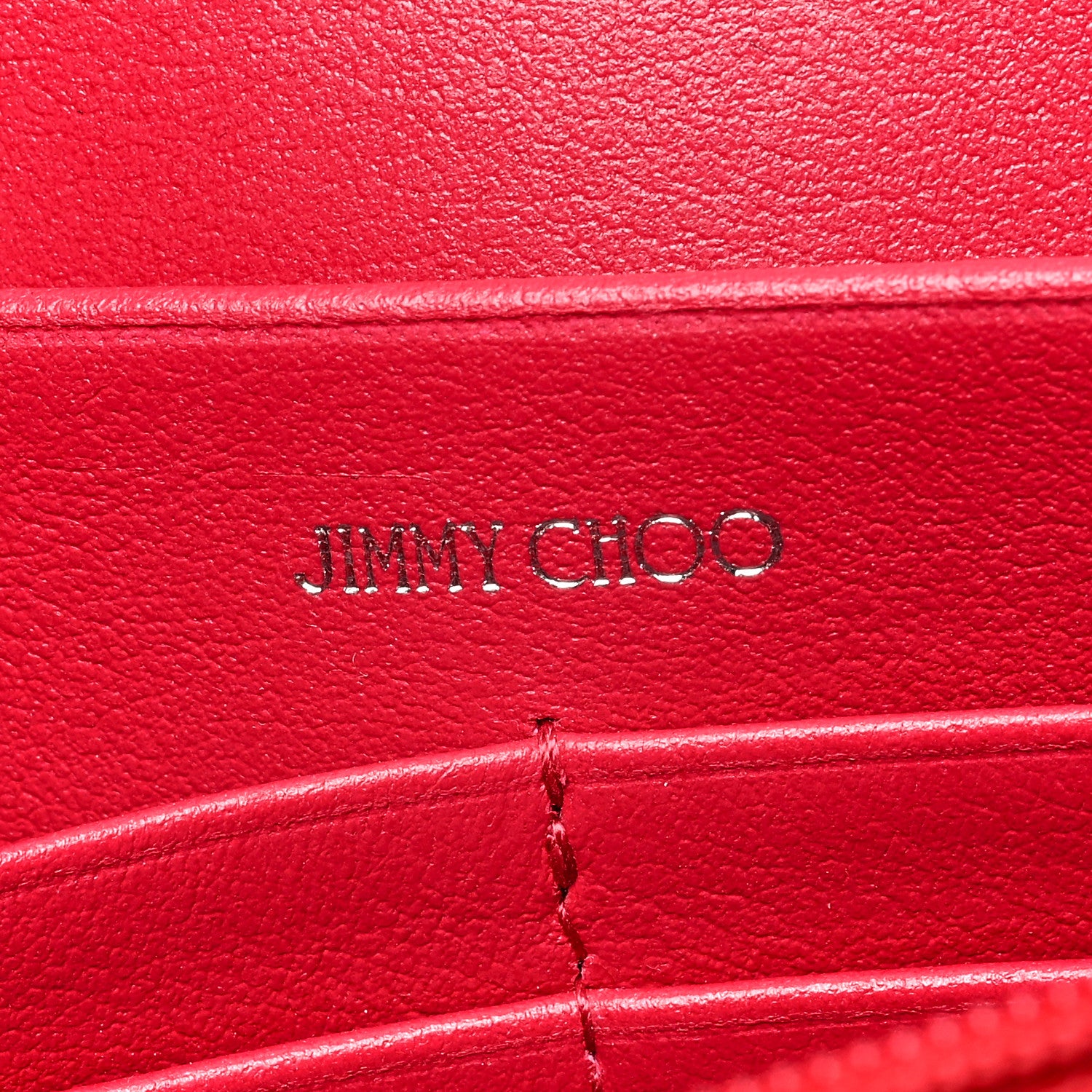 Jimmy Choo Velvet Crystal Cheri Wallet on Chain Pink 6 of 9