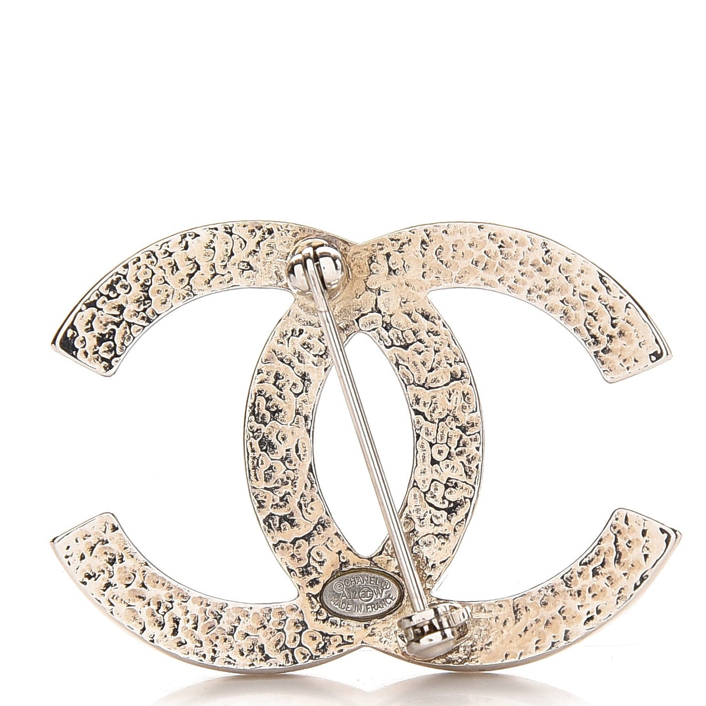Pearl CC Brooch Pin Silver