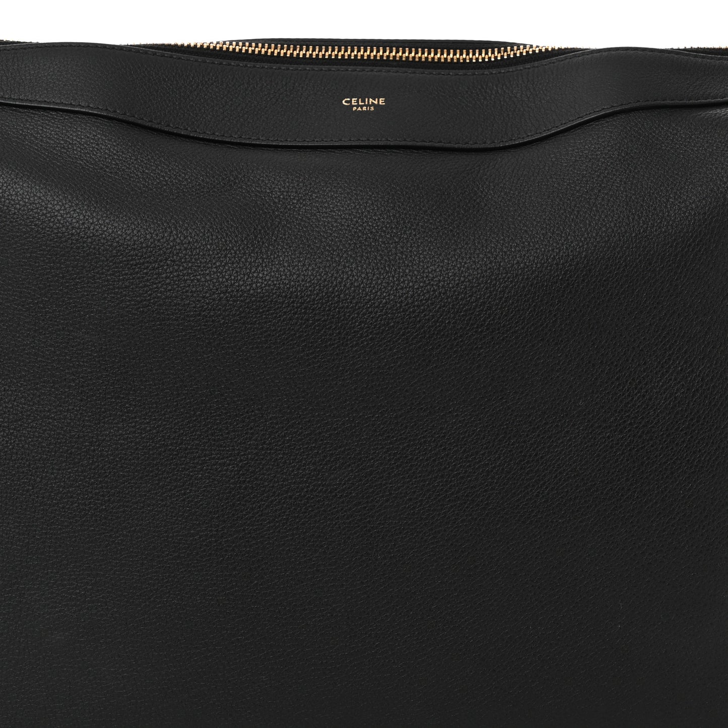 Supple Calfskin Large Romy Shoulder Bag Black
