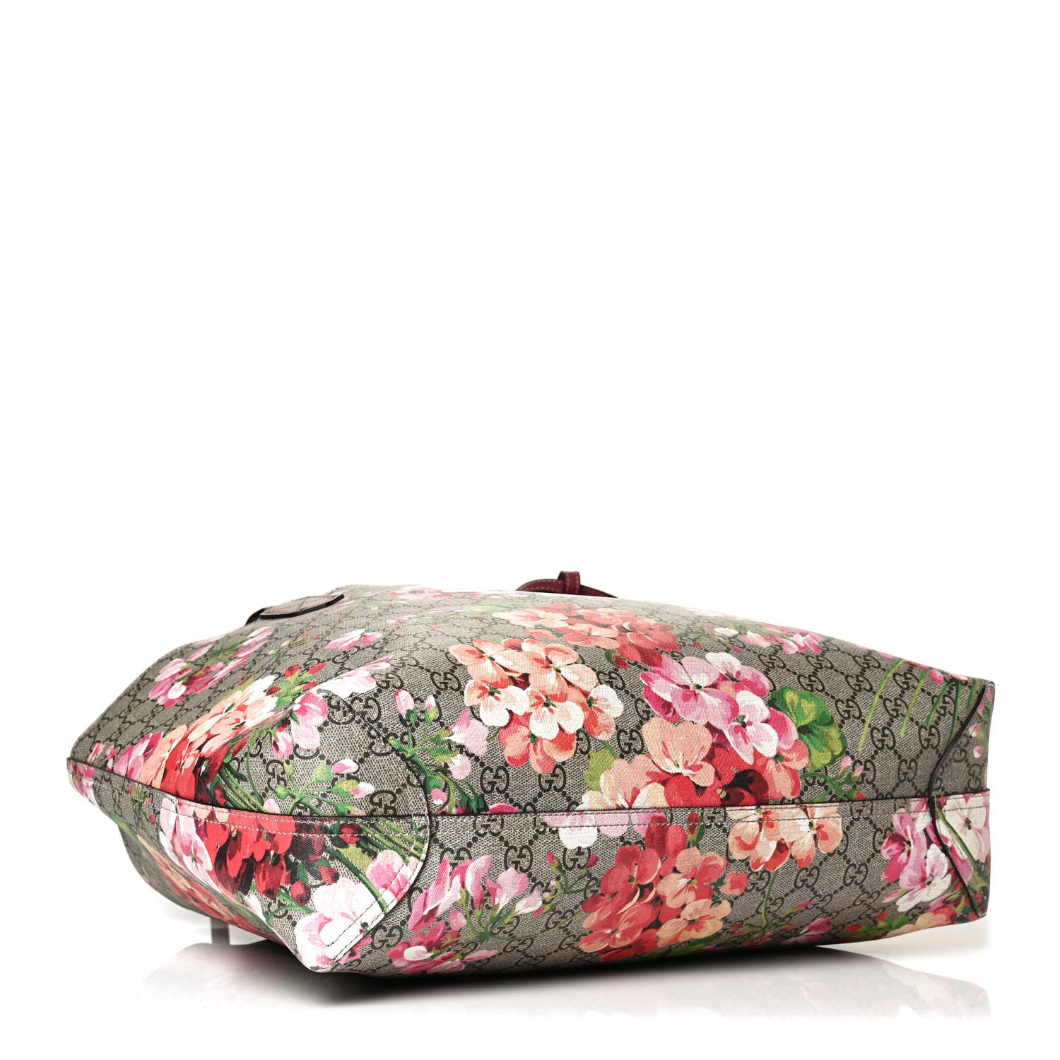 Gucci GG Supreme Monogram Blooms Medium Reversible Tote Beige Multicolor Dry Rose 4 of 11