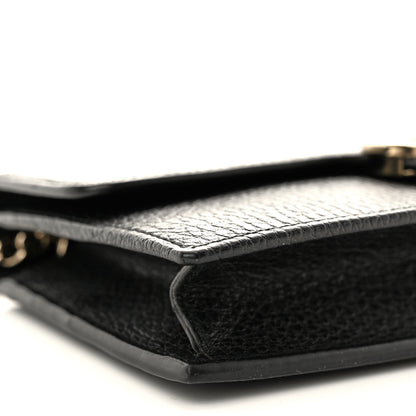 Gucci Dollar Calfskin Interlocking G Chain Wallet Black 9 of 10