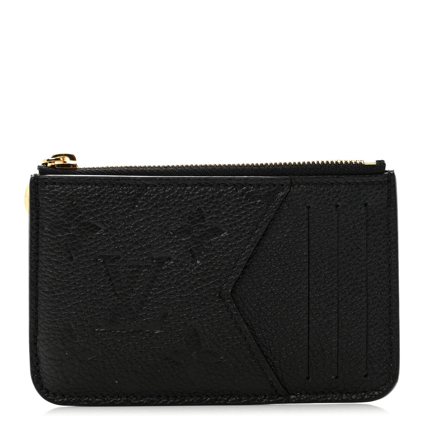 Empreinte Monogram Zipped Romy Card Holder Black