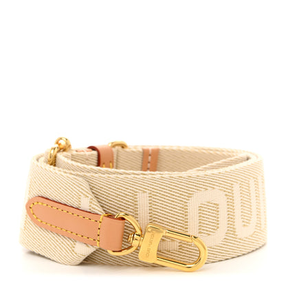 Louis Vuitton Jacquard Adjustable Shoulder Strap New Cream 1 of 4