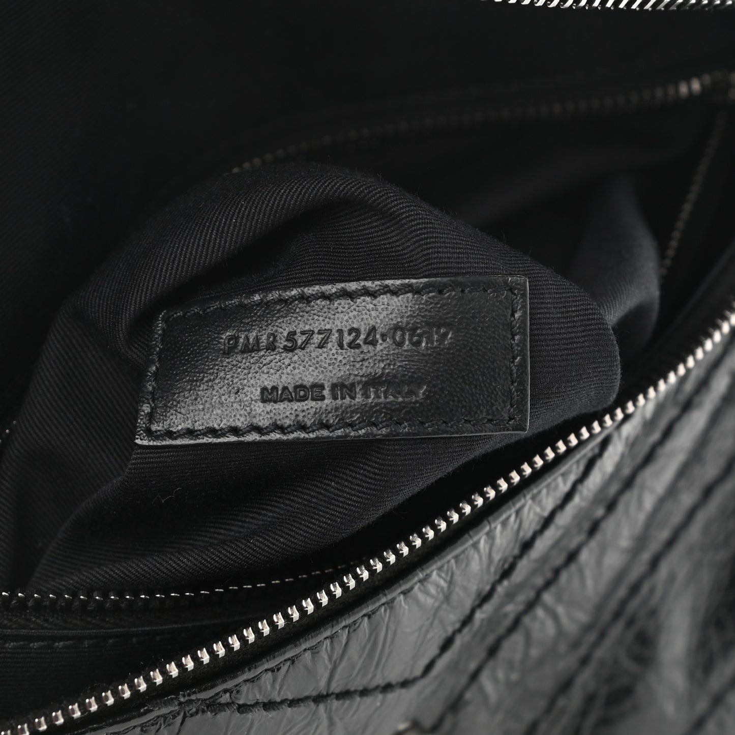 Crinkled Calfskin Matelasse Monogram Niki Body Bag Black
