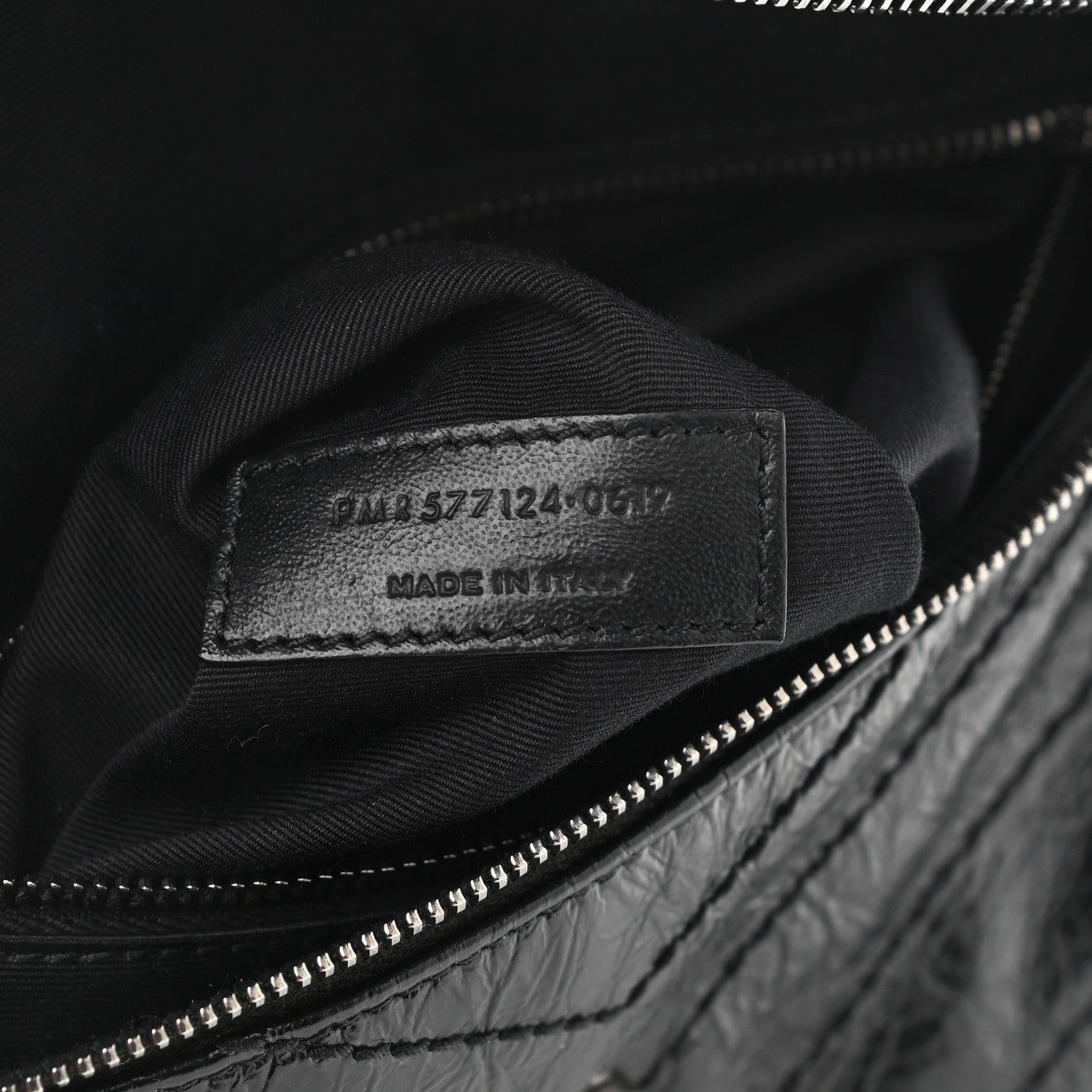 Saint Laurent Crinkled Calfskin Matelasse Monogram Niki Body Bag Black 8 of 11