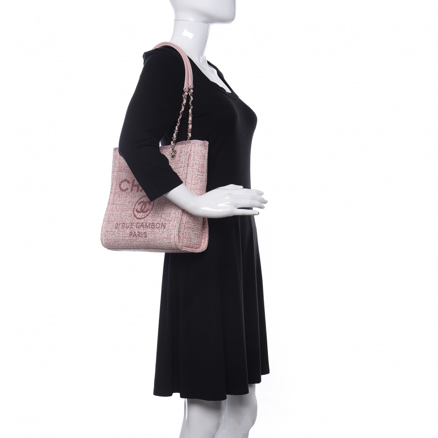 Chanel Lurex Boucle Mini Deauville Tote Pink 2 of 10