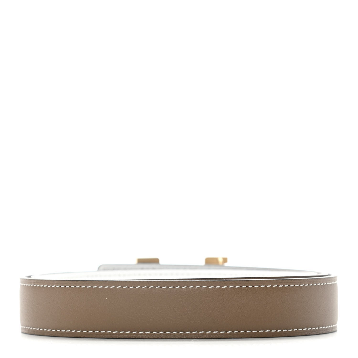 Hermes Swift Epsom Lizard 24mm Mini Constance H Belt 85 Etoupe White 2 of 6