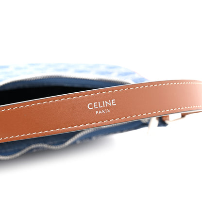 Celine Denim Triomphe Ava Shoulder Bag Blue 6 of 11
