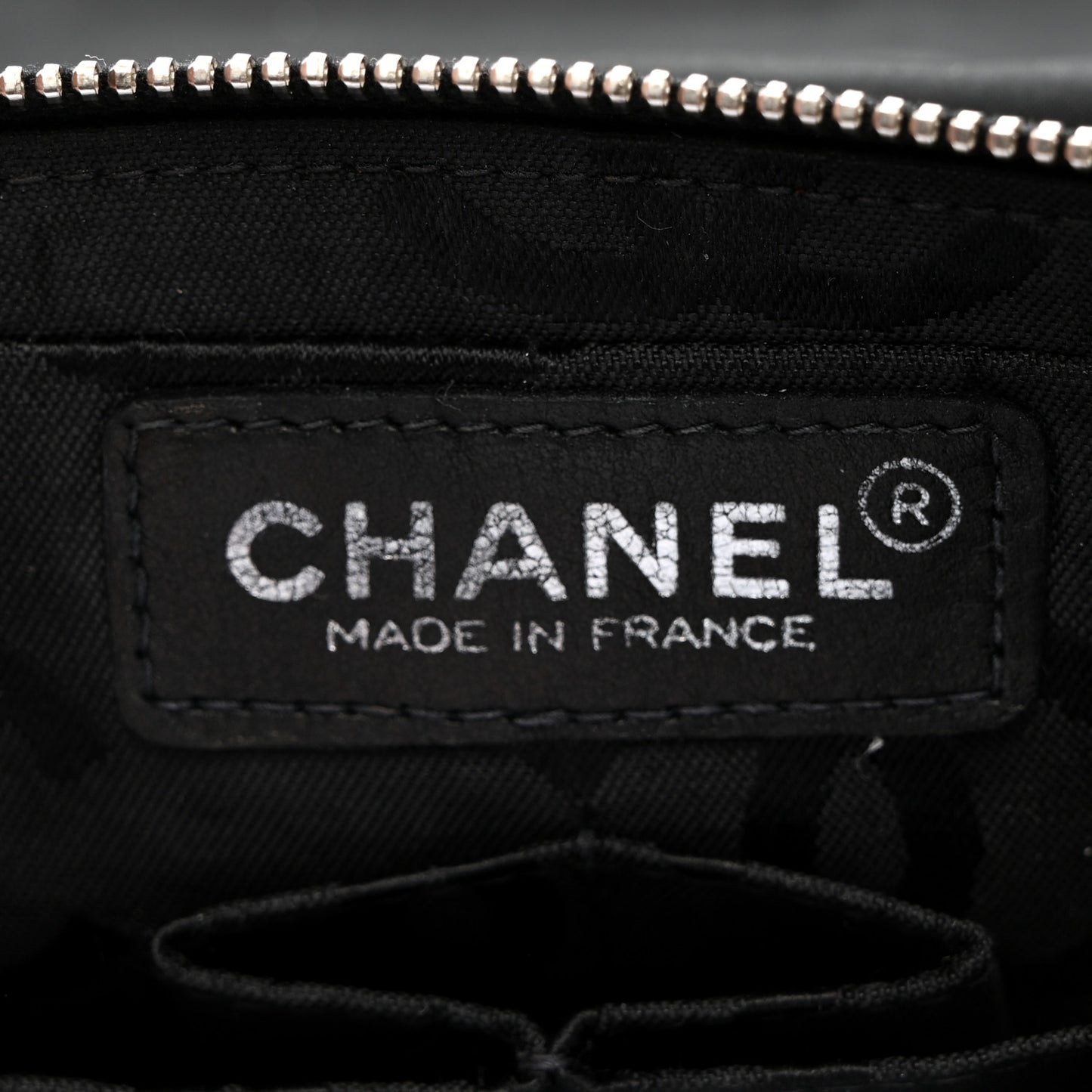 Nylon Square Quilted Flap Black