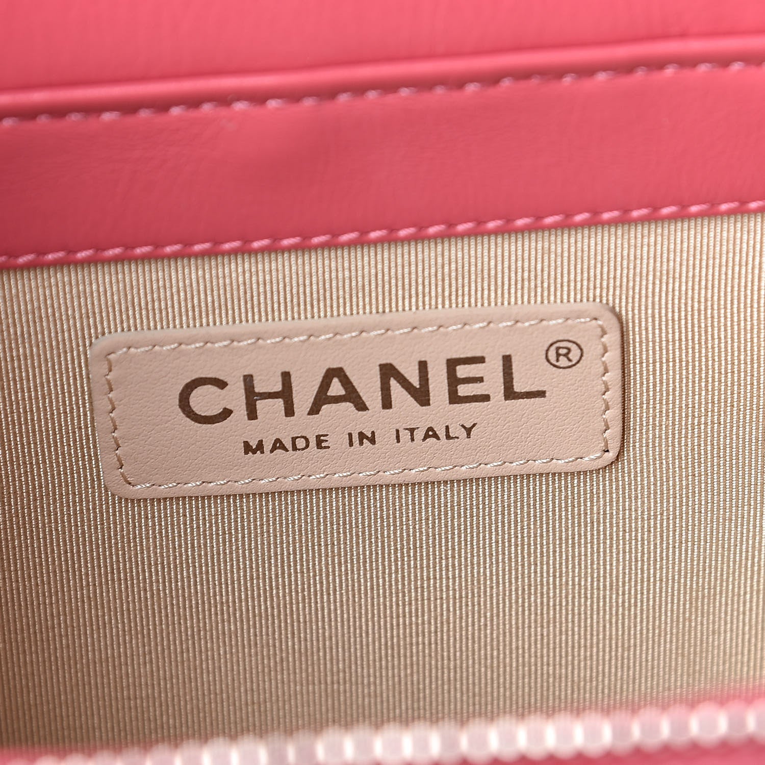 Chanel Calfskin Raffia Small Take Away Vanity Case Bag Pink Beige 6 of 12