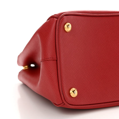 Prada Saffiano Lux Small Galleria Double Zip Tote Fuoco 8 of 13