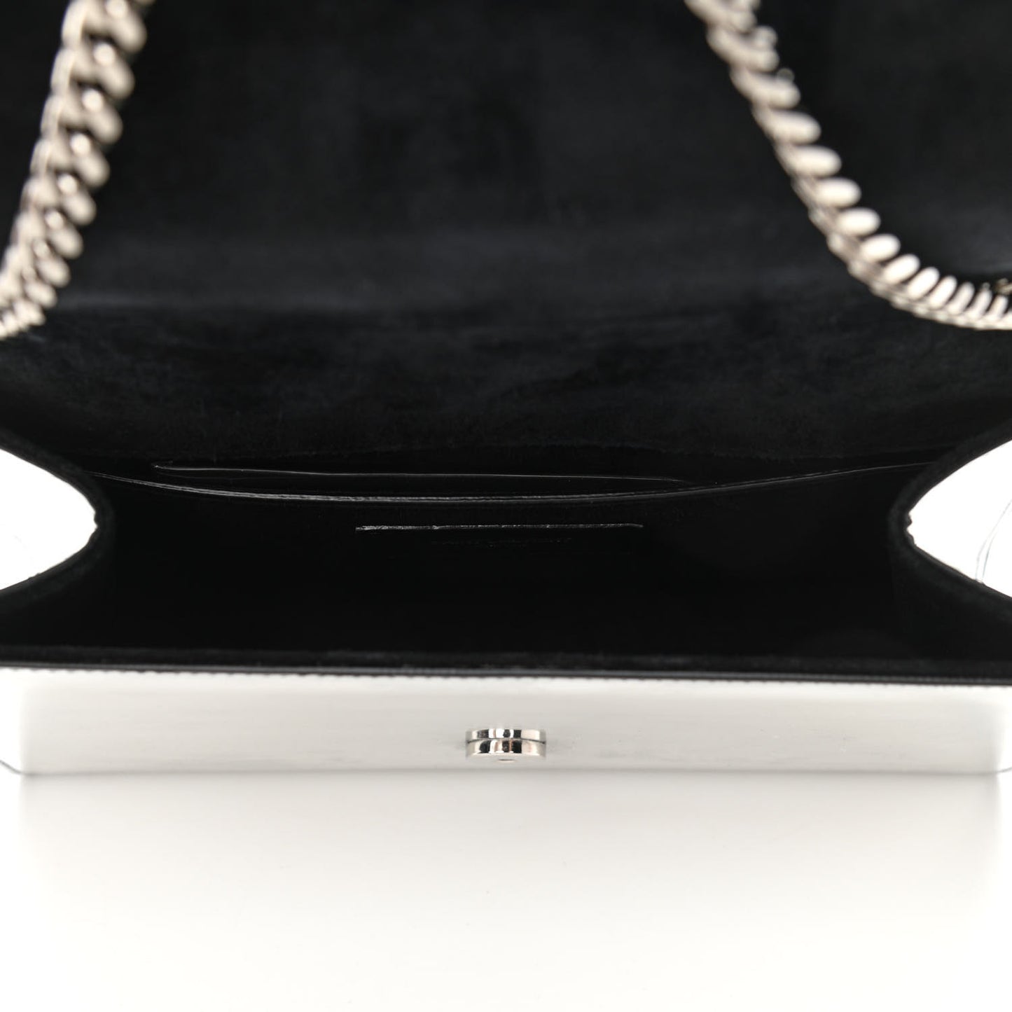 Vinyl Mirror Small Classic Monogram Kate Satchel Argento