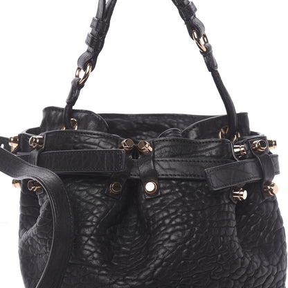 Alexander Wang Pebbled Lambskin Diego Bucket Black Rose Gold Hardware 10 of 12