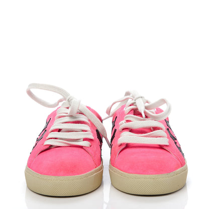 Saint Laurent Suede Star Court Sneakers 35 Pink Black 2 of 9