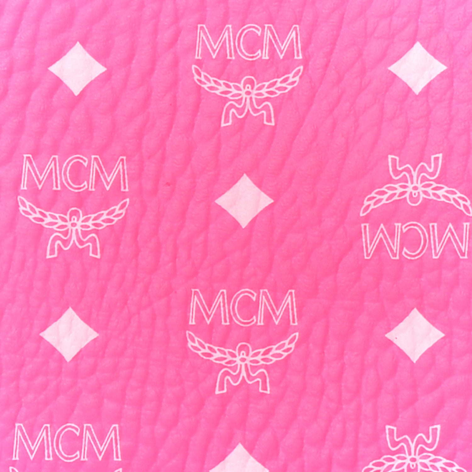 MCM Visetos Medium Zip Pouch Neon Pink 8 of 10