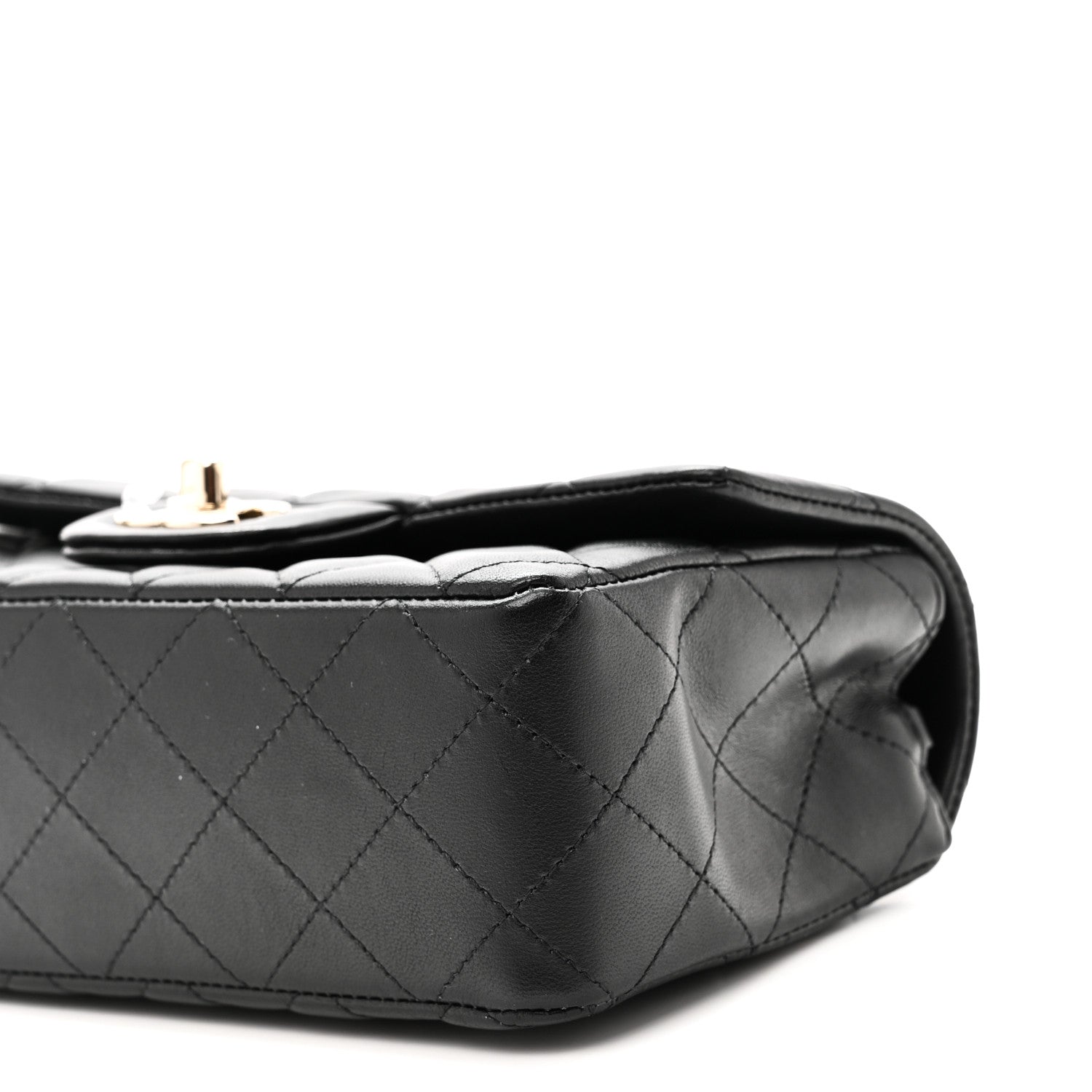 Chanel Lambskin Quilted Mini Rectangular Flap Black 10 of 11