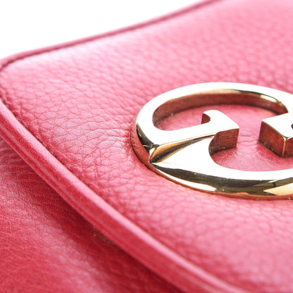 Gucci Pebbled Calfskin Small 1973 Chain Shoulder Bag Red 9 of 10