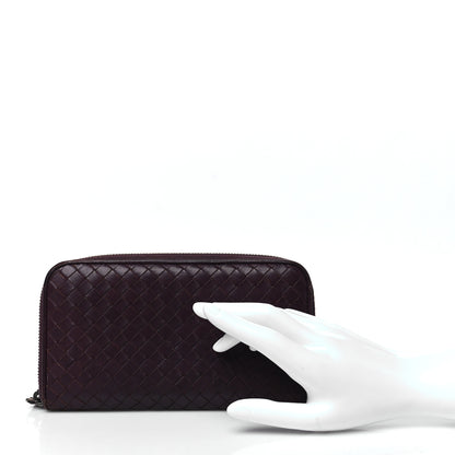 Bottega Veneta Nappa Intrecciato Zip Around Wallet Aubergine 2 of 14
