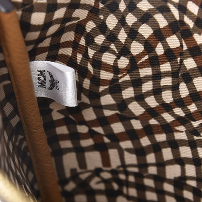 MCM Visetos Liz Shopper Tote Pouch Cognac 8 of 9