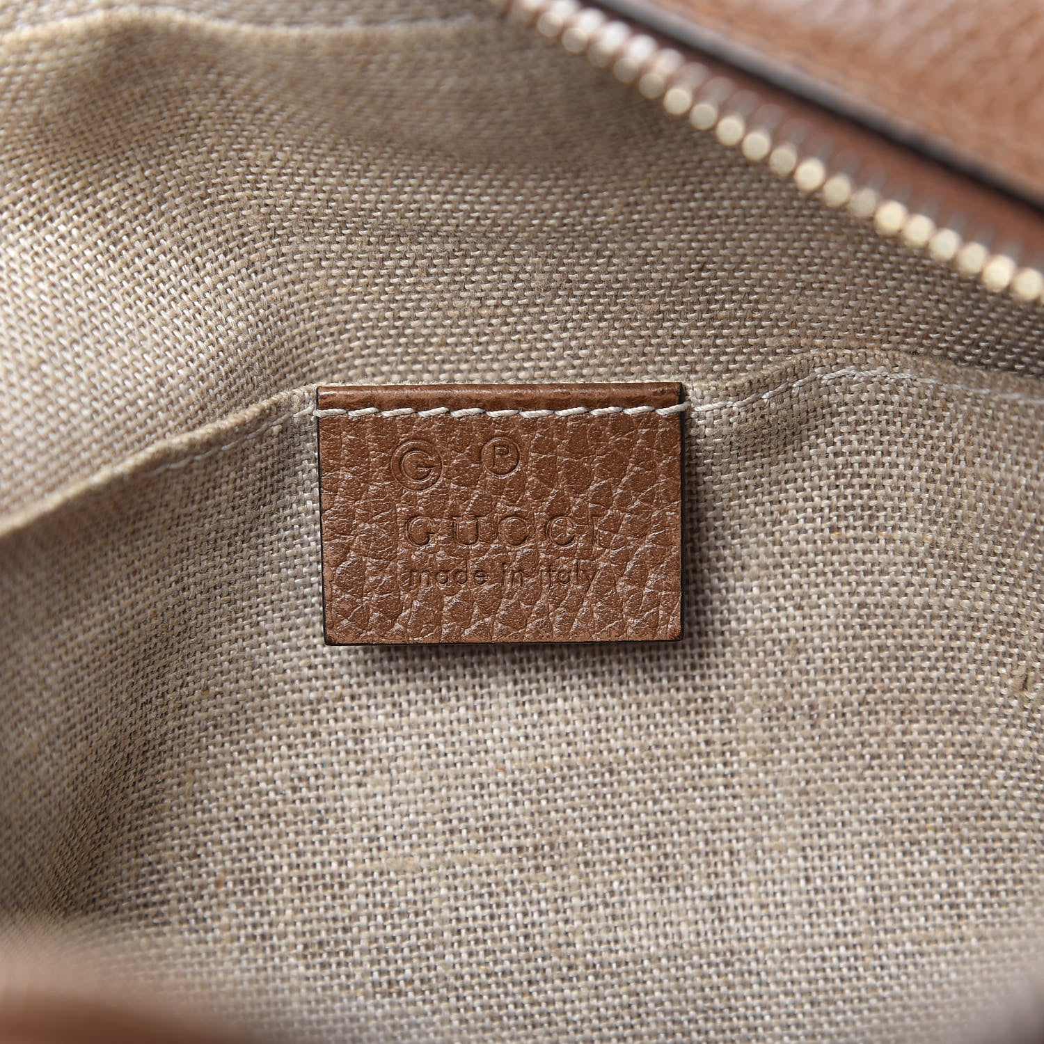 Gucci Monogram Mini Bree Messenger Bag Beige Tabacco 8 of 11