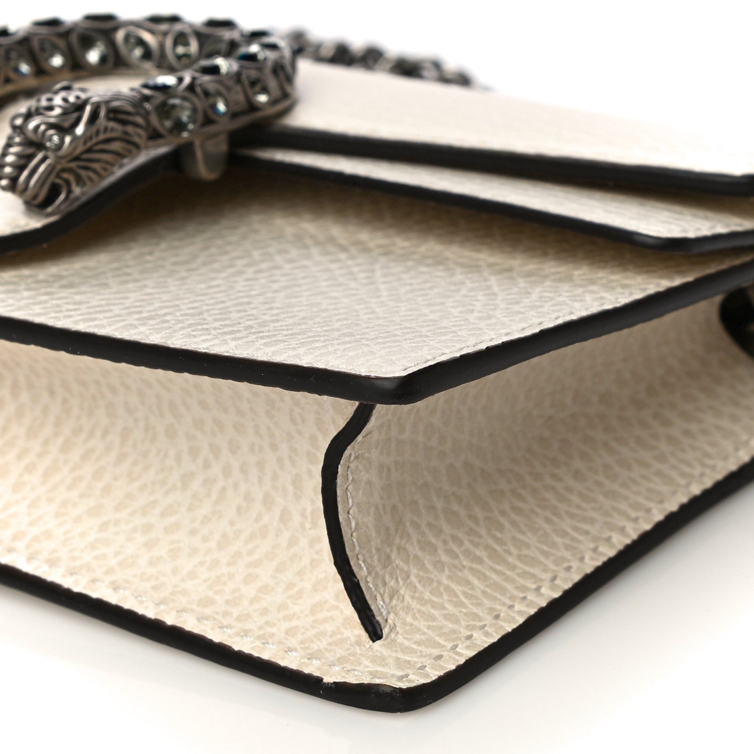Gucci Dollar Calfskin Crystal Super Mini Dionysus Shoulder Bag Mystic White Black Diamond 6 of 13