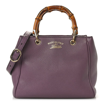 Gucci Calfskin Mini Bamboo Shopper Tote Purple 1 of 10