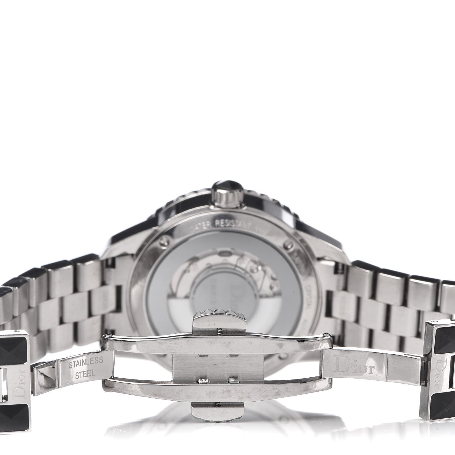 Christian Dior Stainless Steel Diamond Sapphire 33mm Christal Automatic Watch Black 5 of 6