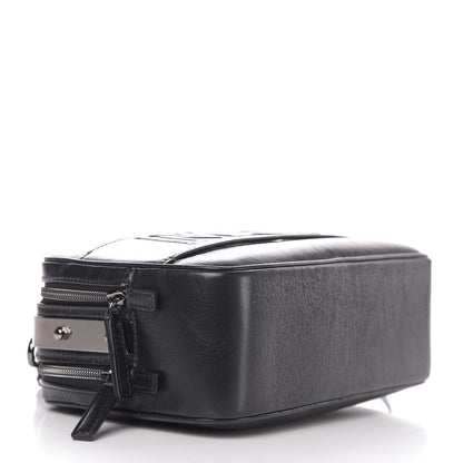 MCM Crushed Calfskin Logo Crossbody Bag Black 5 of 18