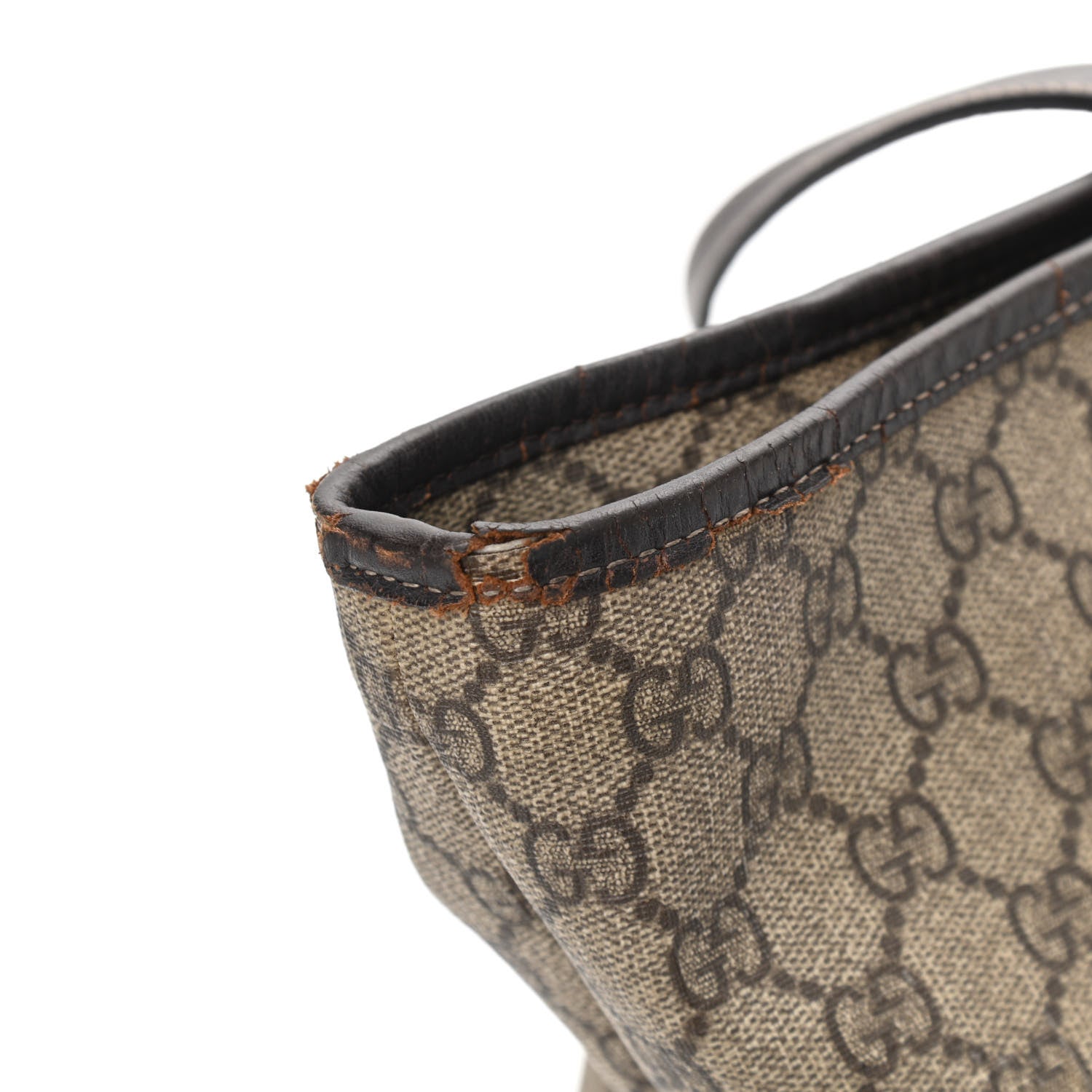 Gucci GG Supreme Monogram Medium Zippered Shopping Tote Dark Brown 11 of 14