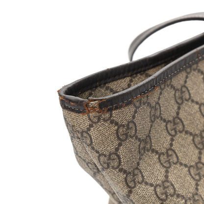 Gucci GG Supreme Monogram Medium Zippered Shopping Tote Dark Brown 11 of 14