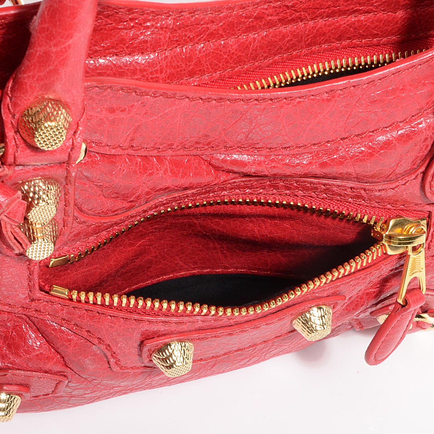 Balenciaga Agneau Giant 12 Gold Hardware Mini City Rouge Cardinal 9 of 12