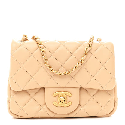 Chanel Lambskin Quilted Mini Pearl Crush Flap Beige 1 of 10