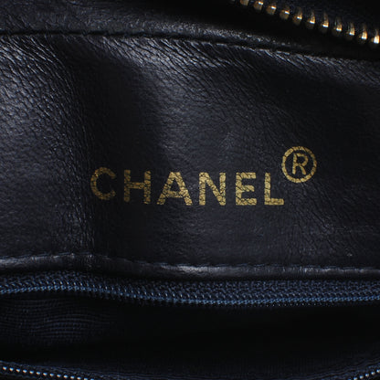 Chanel Caviar Quilted CC Shoulder Bag Navy 5 of 7