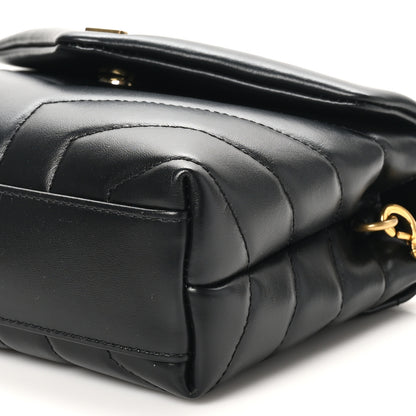 Saint Laurent Calfskin Y Quilted Monogram Toy Loulou Crossbody Bag Black 10 of 10