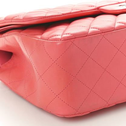 Chanel Lambskin Quilted Jumbo Double Flap Pink Pink 9 of 11