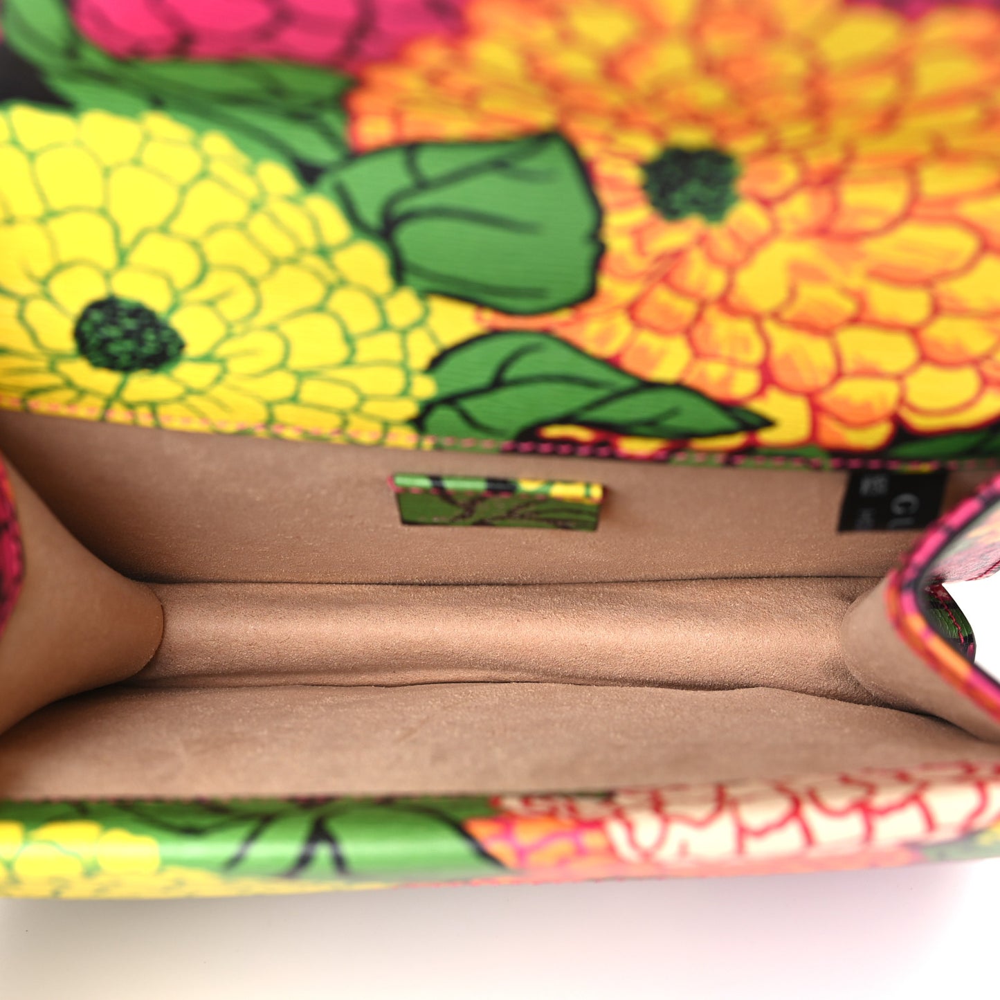 X KEN SCOTT Textured Calfskin Pomponica Print Dionysus Shoulder Bag Multicolor