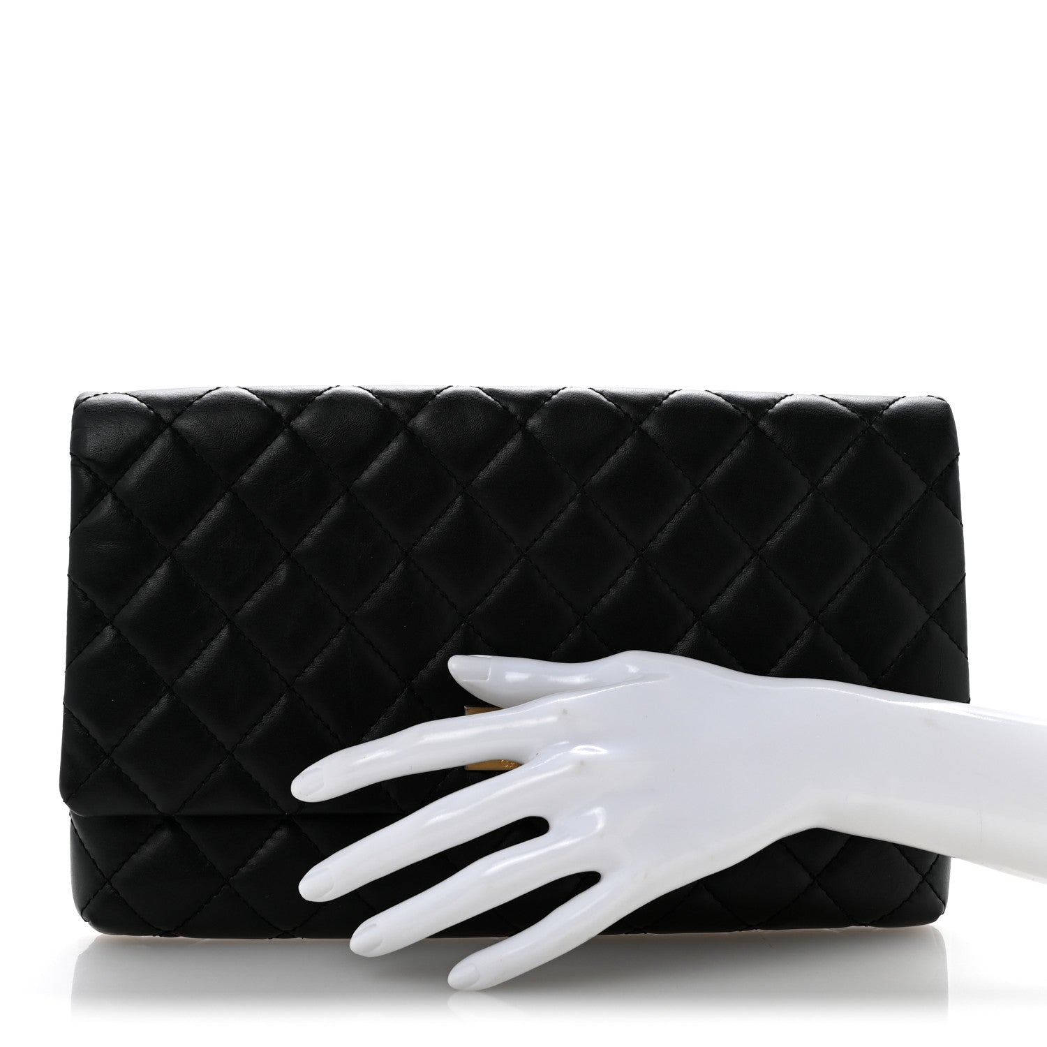 Chanel Aged Calfskin Quilted Reissue 2.55 Clutch Black 2 of 10