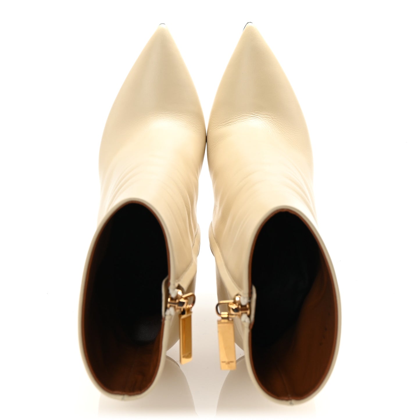 Calfskin Opyum 110 Ankle Boots 37.5 Real Beige