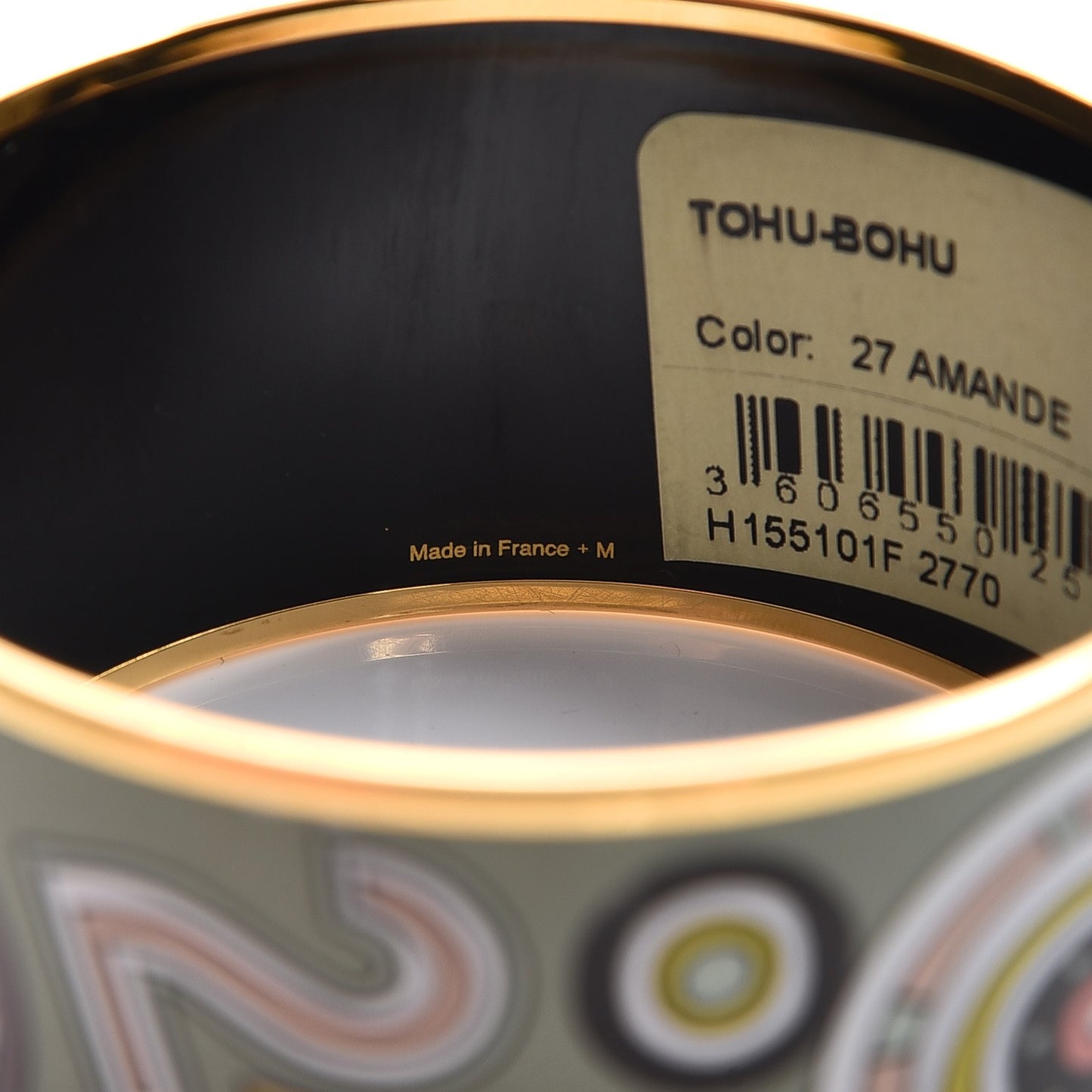 Enamel Printed Tohu Bohu Extra Wide Bracelet 70 Amande