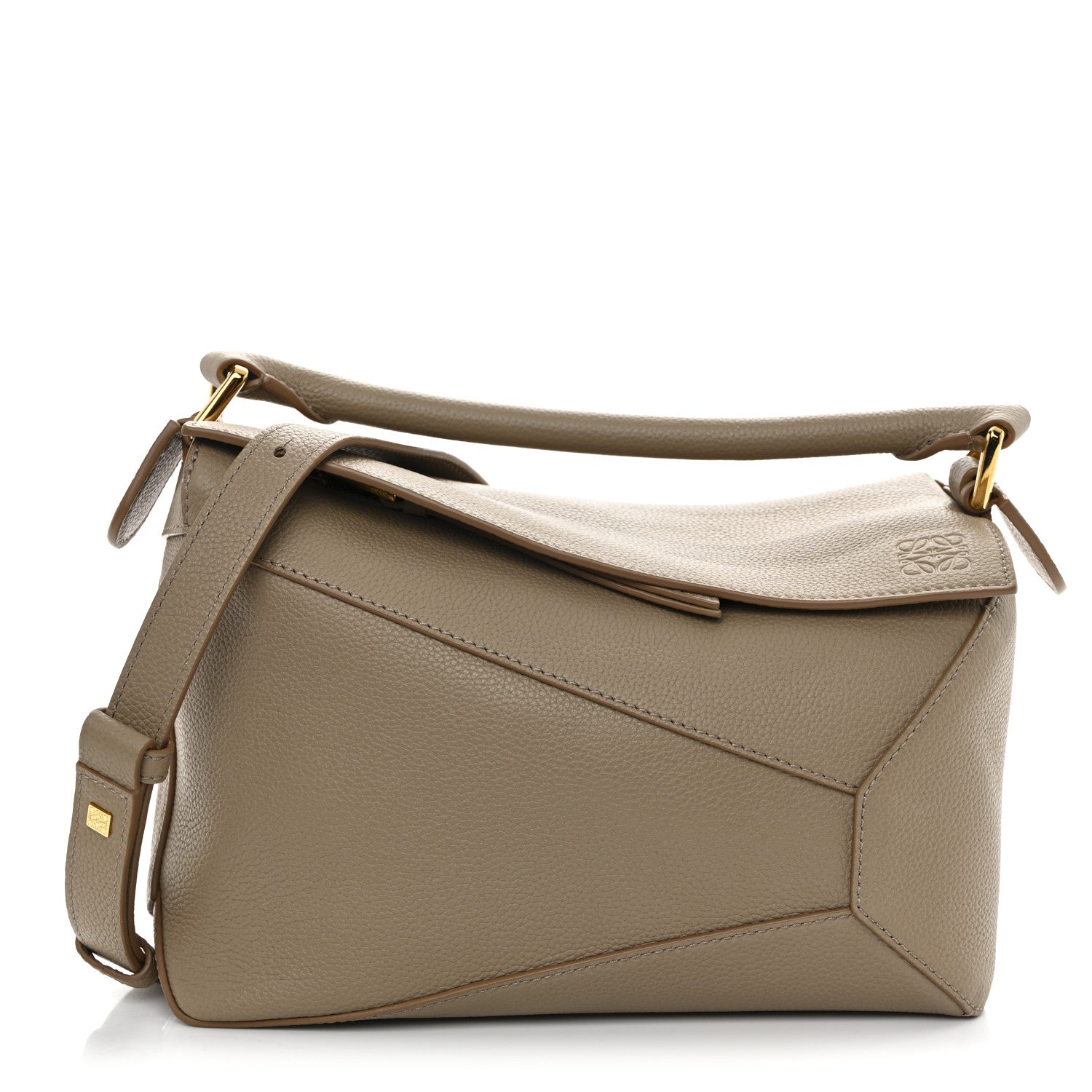 Loewe Grained Calfskin Small Puzzle Edge Bag Sand 1 of 10