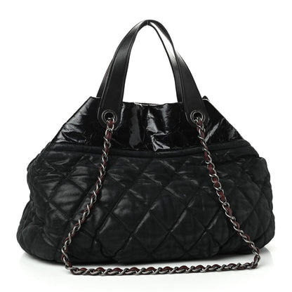 Chanel Iridescent Calfskin Quilted Large In The Mix Tote Black 2 of 8