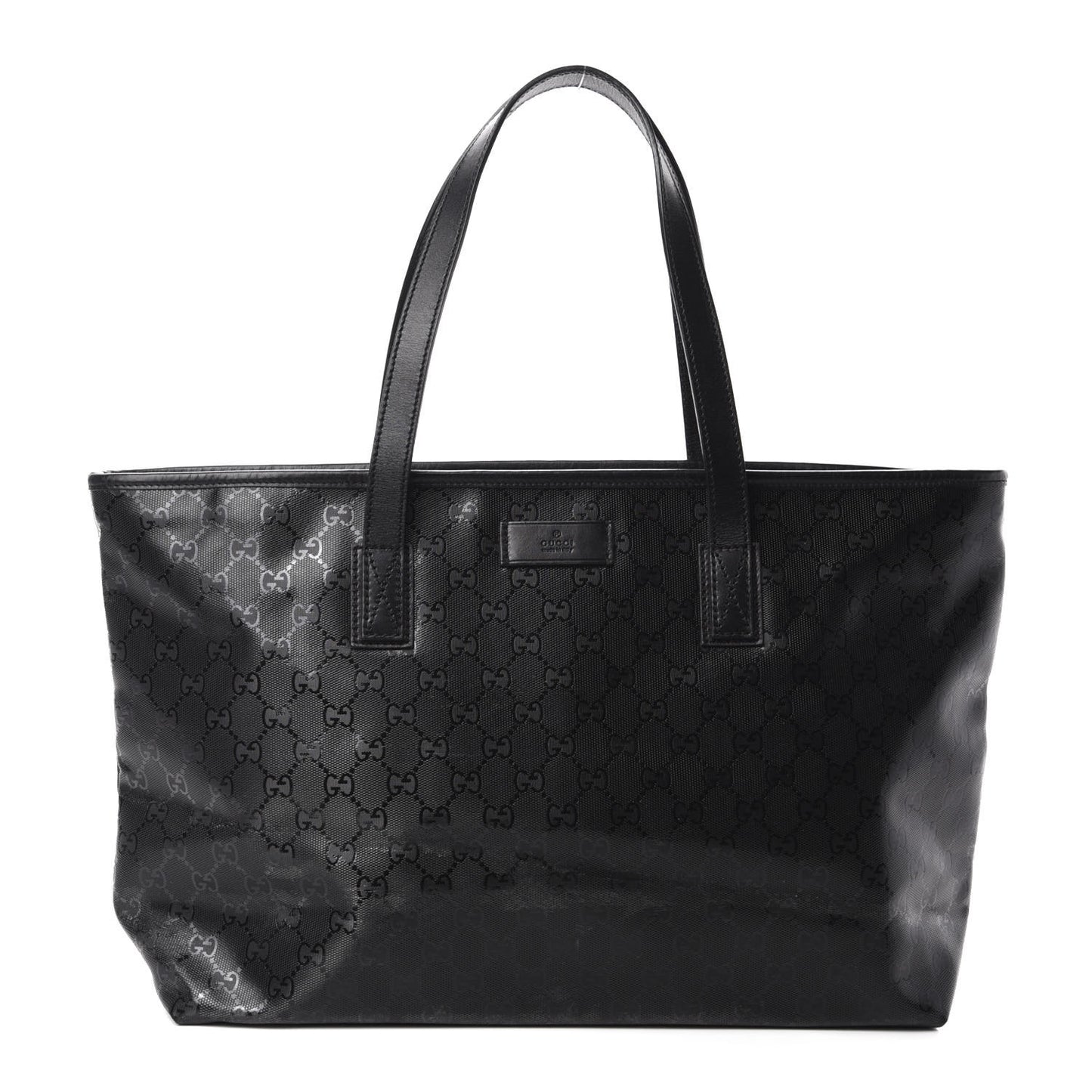 Imprime Monogram Medium Zippered Shopping Tote Black